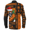 Wests Tigers Long Sleeve Shirt Christmas Magic Knit Style Winter Glow Wests Tigers Long Sleeve Shirt Christmas Magic Knit Style Winter Glow