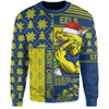 Parramatta Eels Sweatshirt Christmas Magic Knit Style Winter Glow Parramatta Eels Sweatshirt Christmas Magic Knit Style Winter Glow