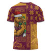 Brisbane Broncos T-Shirt Christmas Magic Knit Style Winter Glow Brisbane Broncos T-Shirt Christmas Magic Knit Style Winter Glow