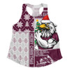 Manly Warringah Sea Eagles Women Racerback Singlet Christmas Magic Knit Style Winter Glow