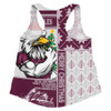 Manly Warringah Sea Eagles Women Racerback Singlet Christmas Magic Knit Style Winter Glow