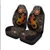 Australia Aboriginal Inspired Car Seat Covers - Lizard With Sun