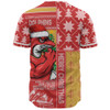 Redcliffe Dolphins Baseball Shirt Christmas Magic Knit Style Winter Glow
