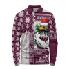 Manly Warringah Sea Eagles Long Sleeve Polo Shirt Christmas Magic Knit Style Winter Glow