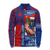 Newcastle Knights Long Sleeve Polo Shirt Christmas Magic Knit Style Winter Glow