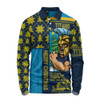 Gold Coast Titans Long Sleeve Polo Shirt Christmas Magic Knit Style Winter Glow Gold Coast Titans Long Sleeve Polo Shirt Christmas Magic Knit Style Winter Glow