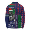 New Zealand Warriors Long Sleeve Polo Shirt Christmas Magic Knit Style Winter Glow