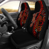 Australia Aboriginal Inspired Custom Car Seat Covers - Aboriginal Inspired Lizard With Dot Painting Pattern1