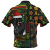 Penrith Panthers Zip Polo Shirt Christmas Magic Knit Style Winter Glow Penrith Panthers Zip Polo Shirt Christmas Magic Knit Style Winter Glow