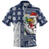 Sydney Roosters Zip Polo Shirt Christmas Magic Knit Style Winter Glow Sydney Roosters Zip Polo Shirt Christmas Magic Knit Style Winter Glow