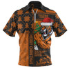 Wests Tigers Zip Polo Shirt Christmas Magic Knit Style Winter Glow