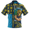 Gold Coast Titans Zip Polo Shirt Christmas Magic Knit Style Winter Glow