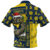 North Queensland Cowboys Zip Polo Shirt Christmas Magic Knit Style Winter Glow