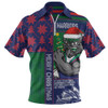 New Zealand Warriors Zip Polo Shirt Christmas Magic Knit Style Winter Glow