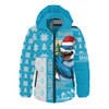 Cronulla-Sutherland Sharks Hooded Padded Jacket Christmas Magic Knit Style Winter Glow
