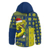 Parramatta Eels Hooded Padded Jacket Christmas Magic Knit Style Winter Glow
