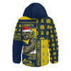 North Queensland Cowboys Hooded Padded Jacket Christmas Magic Knit Style Winter Glow