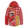 Redcliffe Dolphins Hooded Padded Jacket Christmas Magic Knit Style Winter Glow