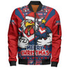 Sydney Roosters Bomber Jacket Merry Christmas Festive Spirit Edition Sydney Roosters Bomber Jacket Merry Christmas Festive Spirit Edition