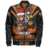 Wests Tigers Bomber Jacket Merry Christmas Festive Spirit Edition Wests Tigers Bomber Jacket Merry Christmas Festive Spirit Edition