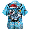 Cronulla-Sutherland Sharks Hawaiian Shirt Merry Christmas Festive Spirit Edition
