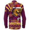 Brisbane Broncos Long Sleeve Shirt Merry Christmas Festive Spirit Edition Brisbane Broncos Long Sleeve Shirt Merry Christmas Festive Spirit Edition