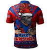 Newcastle Knights Polo Shirt Merry Christmas Festive Spirit Edition