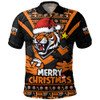 Wests Tigers Polo Shirt Merry Christmas Festive Spirit Edition