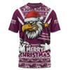 Manly Warringah Sea Eagles T-Shirt Merry Christmas Festive Spirit Edition