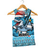Cronulla-Sutherland Sharks Men Singlet Merry Christmas Festive Spirit Edition