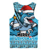 Cronulla-Sutherland Sharks Men Singlet Merry Christmas Festive Spirit Edition Cronulla-Sutherland Sharks Men Singlet Merry Christmas Festive Spirit Edition
