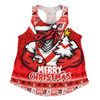 St. George Illawarra Dragons Women Racerback Singlet Merry Christmas Festive Spirit Edition
