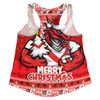 St. George Illawarra Dragons Women Racerback Singlet Merry Christmas Festive Spirit Edition