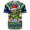 Canberra Raiders Baseball Shirt Merry Christmas Festive Spirit Edition