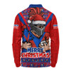 Newcastle Knights Long Sleeve Polo Shirt Merry Christmas Festive Spirit Edition