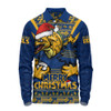 Parramatta Eels Long Sleeve Polo Shirt Merry Christmas Festive Spirit Edition