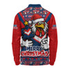 Sydney Roosters Long Sleeve Polo Shirt Merry Christmas Festive Spirit Edition Sydney Roosters Long Sleeve Polo Shirt Merry Christmas Festive Spirit Edition
