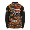 Wests Tigers Long Sleeve Polo Shirt Merry Christmas Festive Spirit Edition