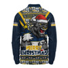 North Queensland Cowboys Long Sleeve Polo Shirt Merry Christmas Festive Spirit Edition North Queensland Cowboys Long Sleeve Polo Shirt Merry Christmas Festive Spirit Edition
