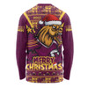 Brisbane Broncos Long Sleeve T-shirt Merry Christmas Festive Spirit Edition Brisbane Broncos Long Sleeve T-shirt Merry Christmas Festive Spirit Edition