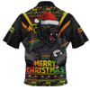 Penrith Panthers Zip Polo Shirt Merry Christmas Festive Spirit Edition Penrith Panthers Zip Polo Shirt Merry Christmas Festive Spirit Edition