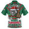 South Sydney Rabbitohs Zip Polo Shirt Merry Christmas Festive Spirit Edition South Sydney Rabbitohs Zip Polo Shirt Merry Christmas Festive Spirit Edition