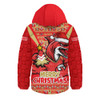Redcliffe Dolphins Hooded Padded Jacket Merry Christmas Festive Spirit Edition Redcliffe Dolphins Hooded Padded Jacket Merry Christmas Festive Spirit Edition