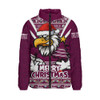 Manly Warringah Sea Eagles Padded Jacket Merry Christmas Festive Spirit Edition