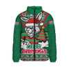 South Sydney Rabbitohs Padded Jacket Merry Christmas Festive Spirit Edition South Sydney Rabbitohs Padded Jacket Merry Christmas Festive Spirit Edition