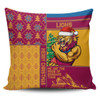 Brisbane Lions Pillow Cases Christmas Magic Knit Style Winter Glow