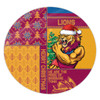 Brisbane Lions Round Rug Christmas Magic Knit Style Winter Glow Brisbane Lions Round Rug Christmas Magic Knit Style Winter Glow