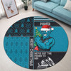 Port Adelaide Round Rug Christmas Magic Knit Style Winter Glow