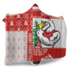 Sydney Swans Hooded Blanket Christmas Magic Knit Style Winter Glow Sydney Swans Hooded Blanket Christmas Magic Knit Style Winter Glow