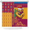 Brisbane Lions Shower Curtain Christmas Magic Knit Style Winter Glow Brisbane Lions Shower Curtain Christmas Magic Knit Style Winter Glow